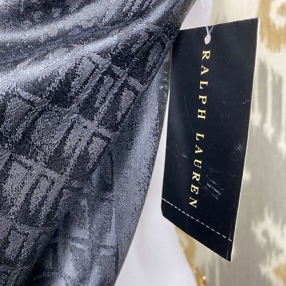 Ralph Lauren Spring 2007 Jet Black Stretch Silk Damask Piano Fringe Pencil Skirt - Picture 14 of 16